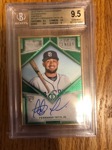 2019 Transcendent Fernando Tatis AU #14/15 BGS 9.5/10