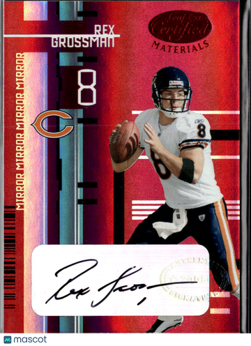 2005 Leaf Certified Materials Mirror Red Rex Grossman #22