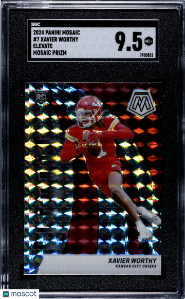 2024 Panini Mosaic Xavier Worthy #7 Elevate Prizm SGC 9.5