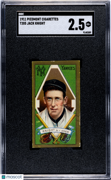 1911 Piedmont Cigarettes (T205) Jack Knight SGC 2.5