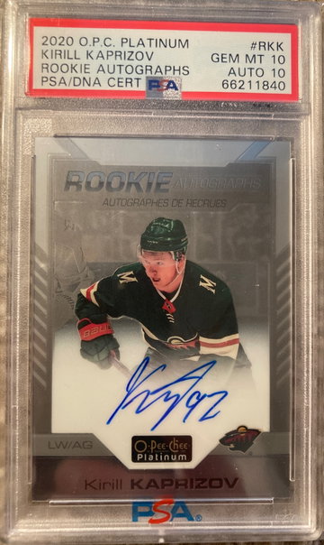 2020 O.P.C. Platinum Kirill Kaprizov Auto PSA 10