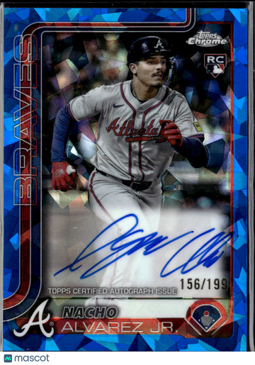 2025 Topps Chrome Nacho Alvarez Jr. #RA-NA Blue Sapphire Refractor /199 RC