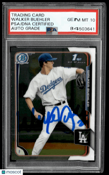 2016 Bowman Chrome Walker Buehler #46 PSA A Auto 10