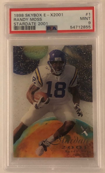 1998 Skybox EX-2001 Randy Moss Stardate - 2001 Rookie Card PSA 9