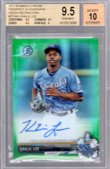 Khalil Lee 2017 Bowman Green Refractor Auto