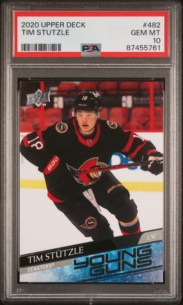2020 Upper Deck Young Guns Tim Stutzle #482 PSA 10