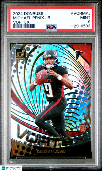 2024 Panini Donruss Vortex Michael Penix JR. #VORMPJ Rookie PSA 9