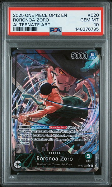 2025 One Piece Legacy of the Master Alternate Art Roronoa Zoro #OP12020 PSA 10