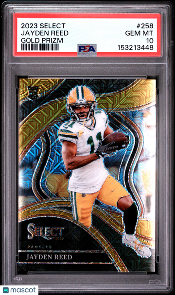 2023 Panini Select Jayden Reed #258 Gold Prizm /10 PSA 10
