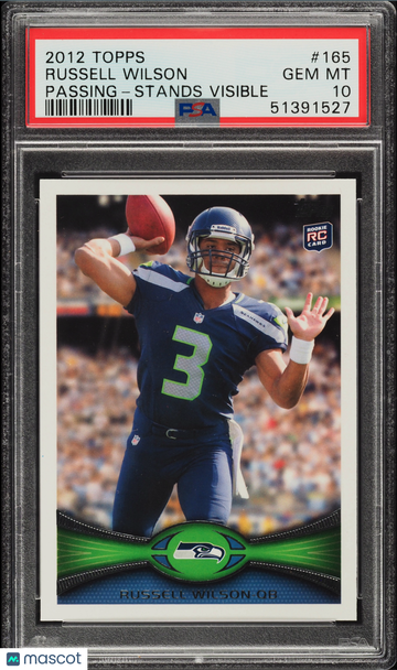 2012 Topps Russell Wilson #165 STANDS VISIBLE PSA 10