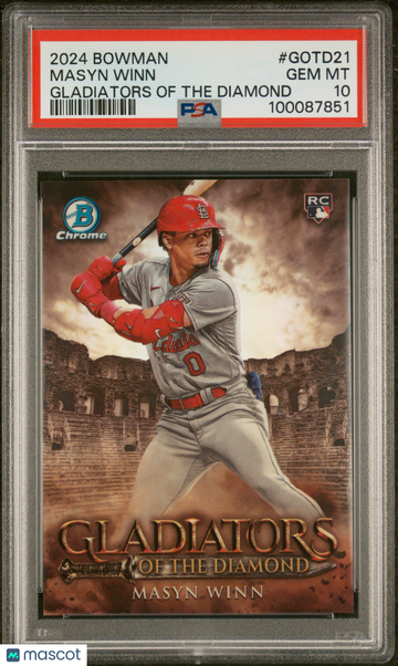 2024 Bowman Gladiators Of The Diamond Masyn Winn #GOTD21 PSA 10