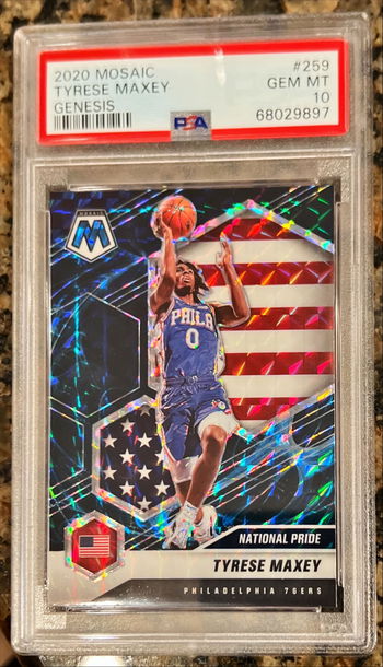 Tyrese Maxey 2020 Mosaic National Pride Genesis RC PSA 10