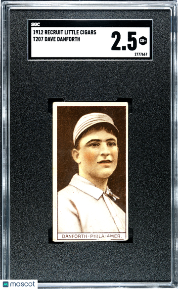 1912 Recruit Little Cigars (T207) Dave Danforth SGC 2.5