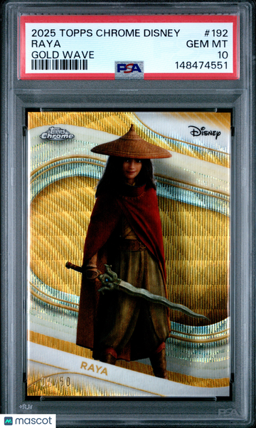 2025 Topps Chrome Disney Raya #192 PSA 10