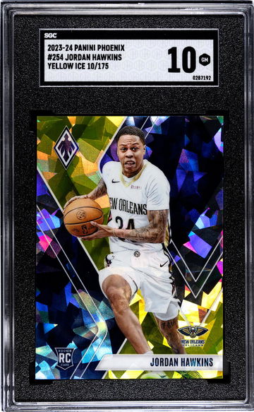 2023-24 Panini Phoenix Yellow Ice Jordan Hawkins #254 RC /175 SGC 10