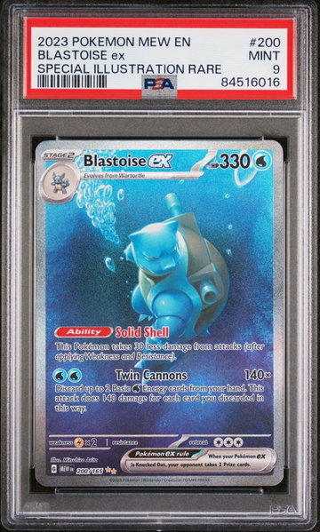 2023 Pokemon Scarlet and Violet 151 Special Illustration Rare Blastoise Ex #200 PSA 9