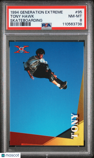 1994 Generation Extreme Tony Hawk #95 Skateboarding Rookie PSA 8