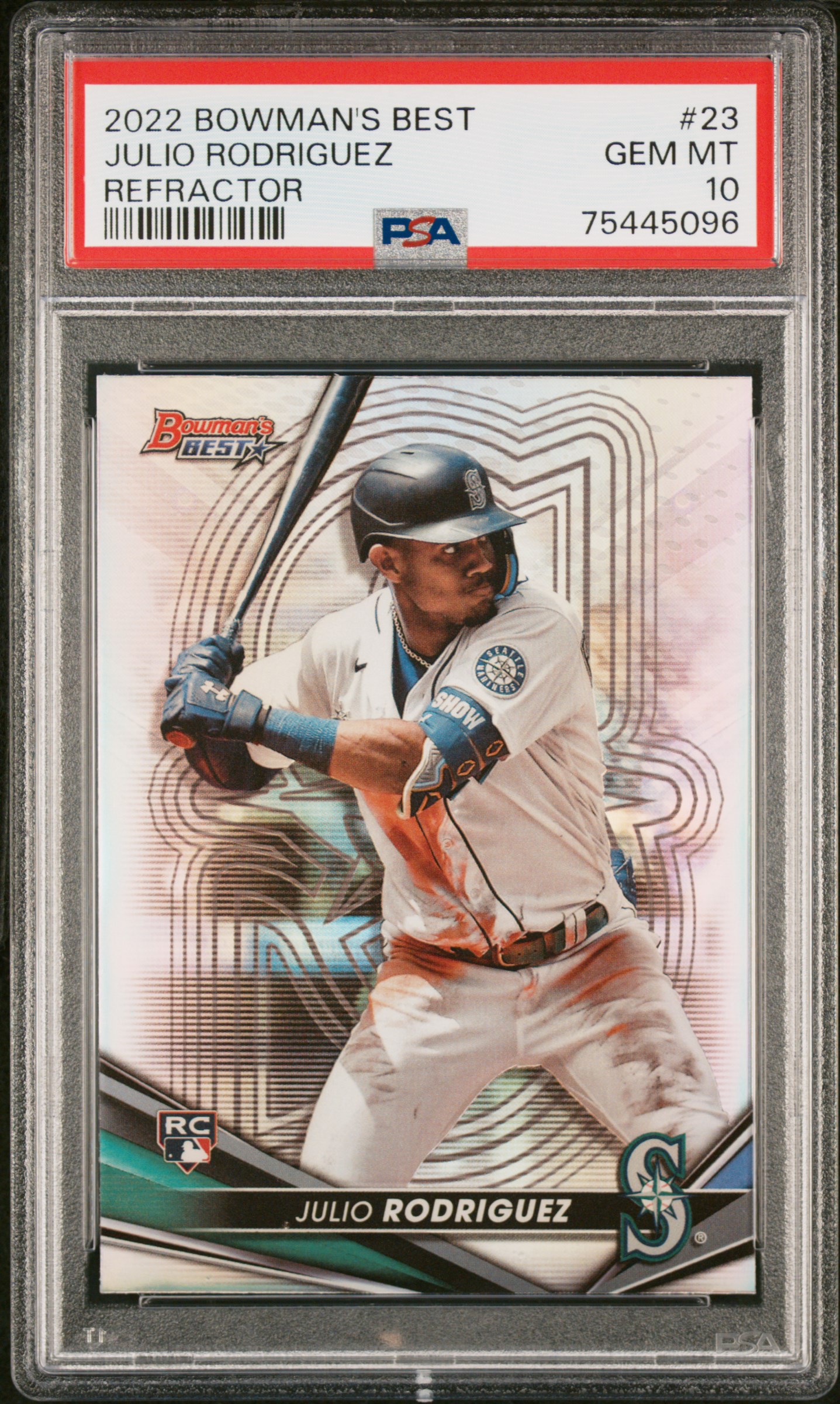 2022 Bowman'S Best  Julio Rodriguez #23  PSA 10