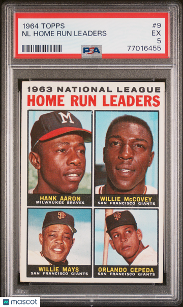1964 Topps NL Home Run Leaders #9 PSA 5