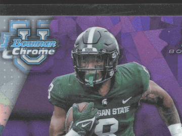 2023 Bowman Chrome University Jalen Berger #121 Purple Refractor /10