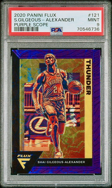 2020-21 Panini Flux SHAI GILGEOUS-ALEXANDER PURPLE SCOPE PRIZM /18 PSA 9 Mint SP