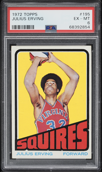 Julius Erving 1972 Topps ROOKIE #195 PSA 6