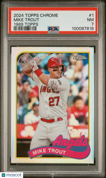 2024 Topps Chrome 1989 Topps Baseball Mike Trout #1 PSA 7
