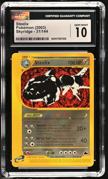 2003 Pokémon Skyridge Steelix #31/144 Holo CGC 10