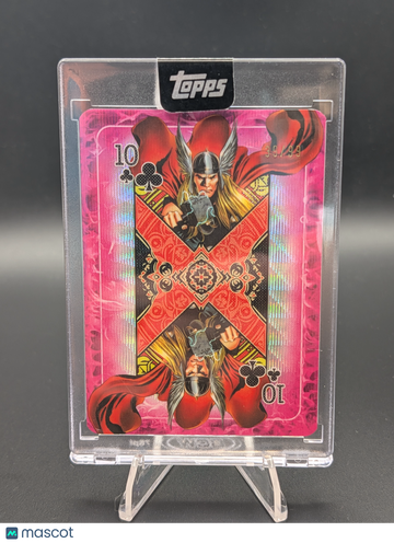 2025 Topps Chrome Marvel Mint Thor Gambit's Deck /99 10 of Clubs #C-10