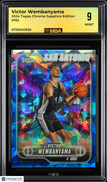 2024 Topps Chrome Sapphire Edition Victor Wembanyama #193 MBA 9