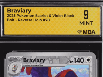2025 Pokemon Scarlet & Violet Black Bolt Braviary Reverse Holo MBA 9 #78
