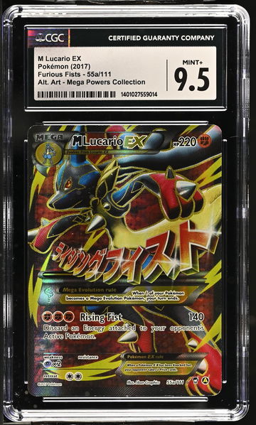 2017 Pokemon Furious Fists Alt Art Mega Powers M Lucario EX #55a/111 CGC 9.5