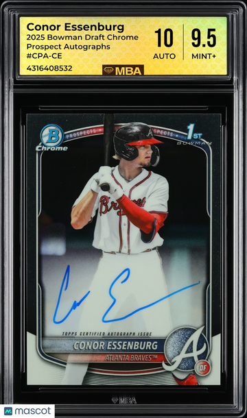 2025 Bowman Draft Chrome Prospect Autographs Conor Essenburg #CPA-CE MBA 9.5
