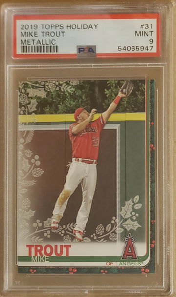2019 Topps Holiday Mike Trout Metallic #31 PSA 9