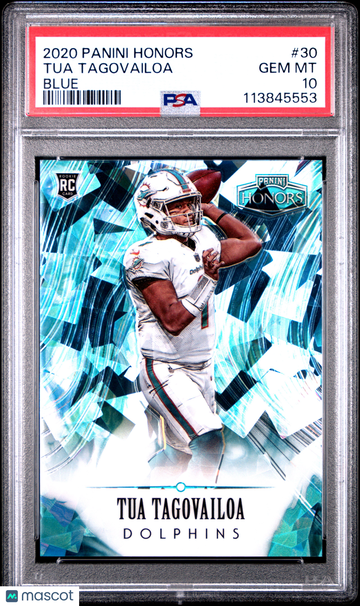 2020 Panini Honors Tua Tagovailoa #30 Blue PSA 10