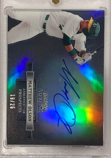 2012 Bowman Sterling Matt Olsen Autograph Prospects Black Refractor /25