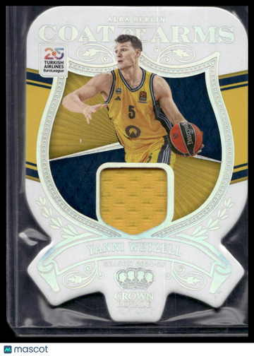2024-25 Panini Crown Royale EuroLeague Yanni Wetzell #COA-WET Coat of Arms Patch