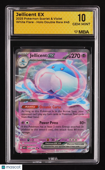 2025 Pokemon Scarlet & Violet White Flare Jellicent Holo MBA 10 #45