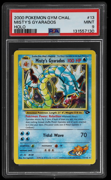 2000 Pokemon Gym Challenge Misty's Gyarados Holo PSA 9