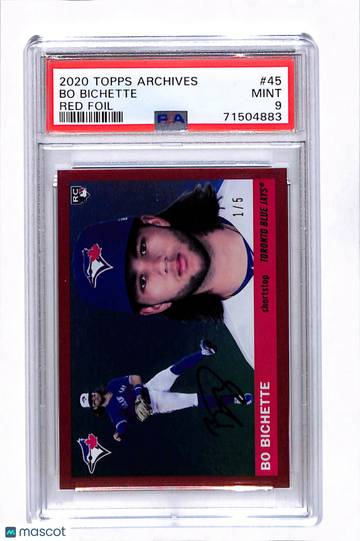 2020 Topps Archives Bo Bichette #45 Red Foil /5 PSA 9