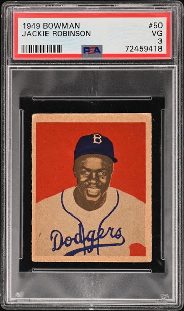 1949 Bowman Jackie Robinson PSA 3