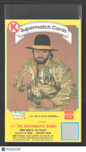 1987 Circle K WWF Supermatch Cards Billy Jack Haynes #11