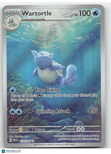 2023 Scarlet & Violet 151 Warturtle Holo Secret Rare #171/165