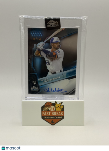2026 Topps Chrome Black Brice Matthews #CBA-BM Blue /150 RC
