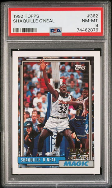 1992 Topps Shaquille O'Neal #362  PSA 8