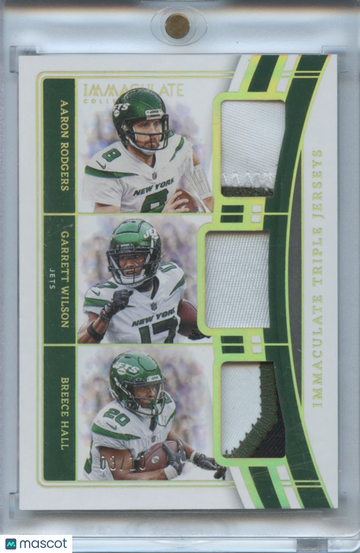 2023 Garrett Wilson Aaron Rodgers Patch 10