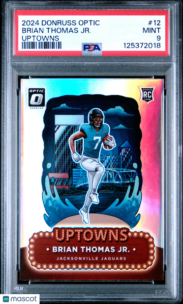 2024 Panini Donruss Optic Uptowns Brian Thomas JR. #12 Uptowns PSA 9