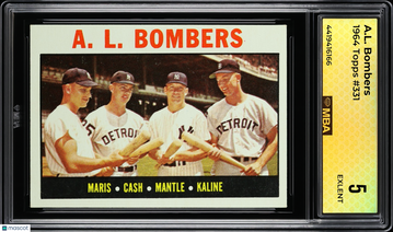 1964 Topps A.L. Bombers #331 MBA 5