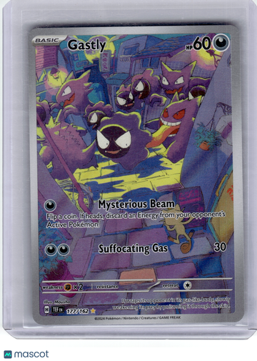 2024 Pokemon—Gastly #177 Temporal Forces—Illustration Rare Holo