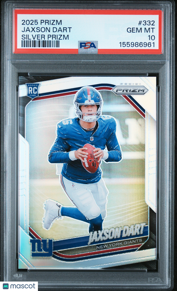 2025 Panini Prizm Jaxson Dart #332 Silver Rookie RC PSA 10